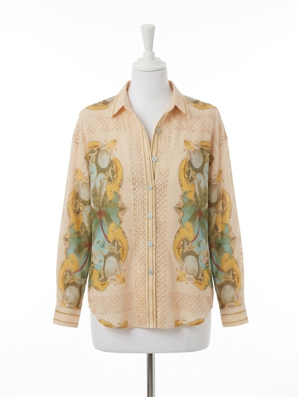 NEW FARM RIO royal sea crochet blouse